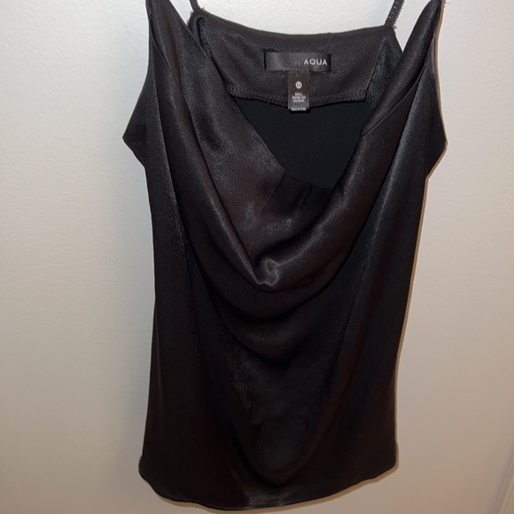 Aqua silk blend black Rhinestone Strap Camisole size XS - Picture 10 of 11